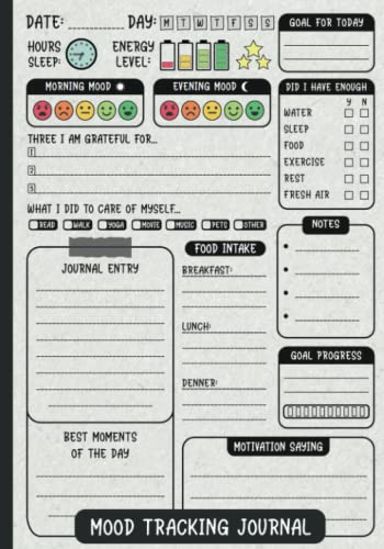 Weight Loss Tracking Journal: Mood, Energy, Sleep & More