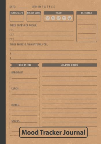Daily Health & Wellness Mood Tracker Journal