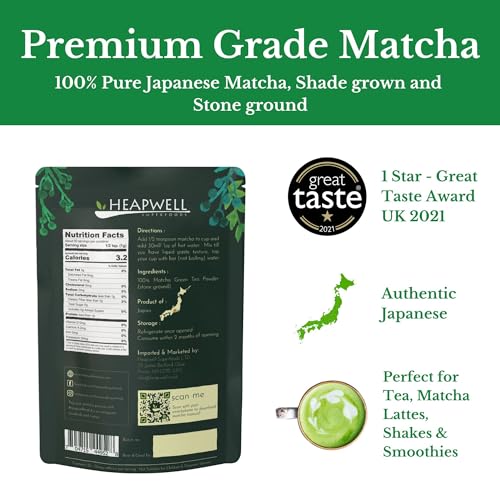 Premium Japanese Matcha Green Tea Powder by Heapwell