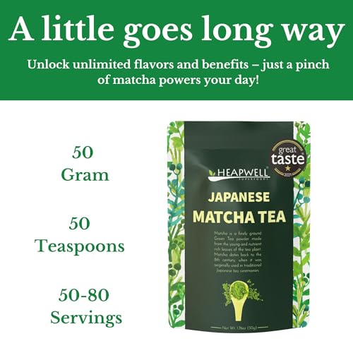 Premium Japanese Matcha Green Tea Powder by Heapwell