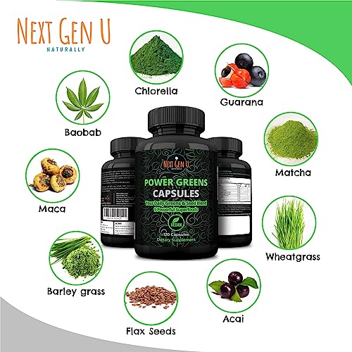 Super Greens Immune System Support Capsules