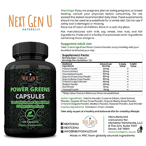 Super Greens Immune System Support Capsules