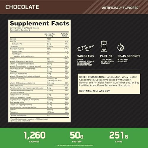 Serious Mass Protein Powder: High Calorie Gainer