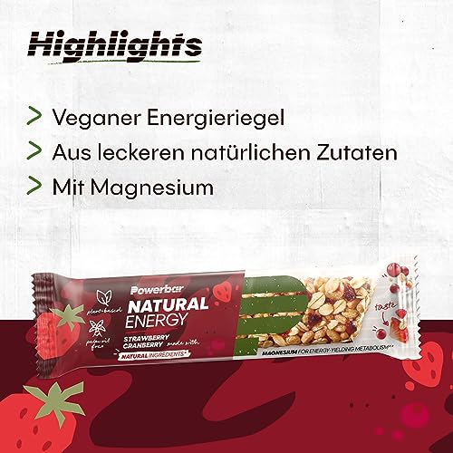Vegan Energy Bar: Powerbar Natural Strawberry & Cranberry
