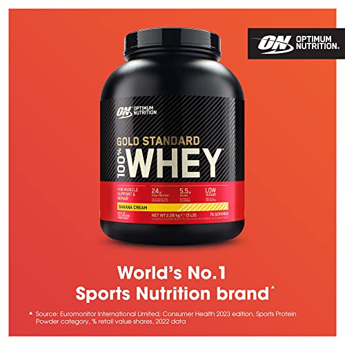 Gold Standard Whey Protein Powder - Banana Cream Flavor