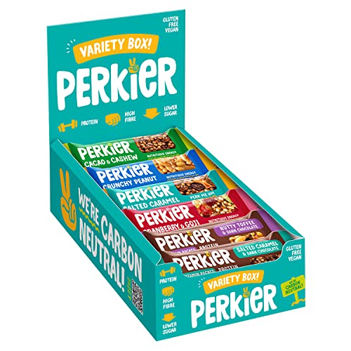 Perkier Vegan Variety Box Snack Bars (18 Pack)