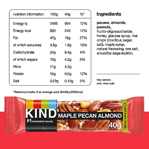 KIND High Fibre Snack Bars - Maple Pecan Almond