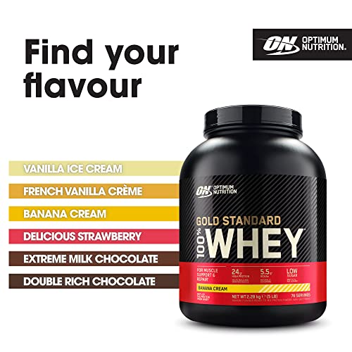 Gold Standard Whey Protein Powder - Banana Cream Flavor