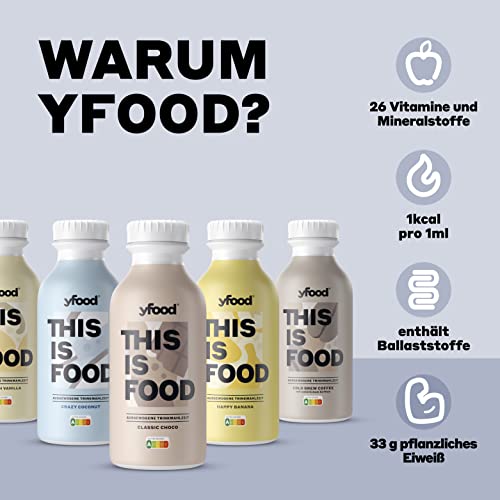 yfood Tasterpack: Delicious meal replacement, packed with protein, vitamins and minerals (5 x 500ml)