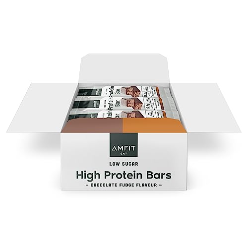 Amfit Nutrition Low Sugar Protein Bar, Chocolate Fudge