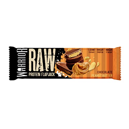 Warrior Chocolate Peanut Butter Protein Flapjack Bars (Pack of 12)