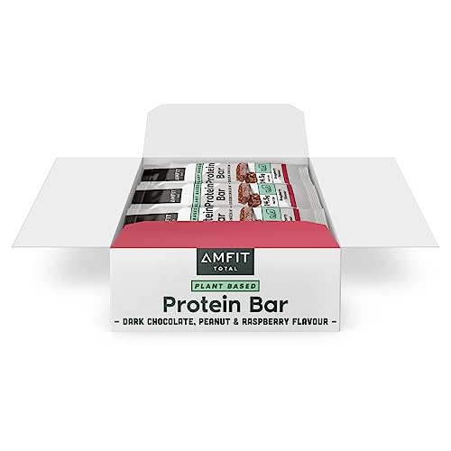 Amfit Nutrition Low Sugar Raspberry Plant Protein Bar (12-Pack)