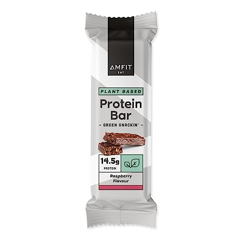 Amfit Nutrition Low Sugar Raspberry Plant Protein Bar (12-Pack)