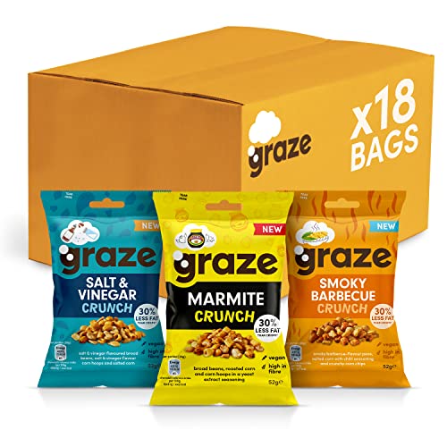 Graze - Healthy BBQ, Marmite & Salt Vinegar Snacks