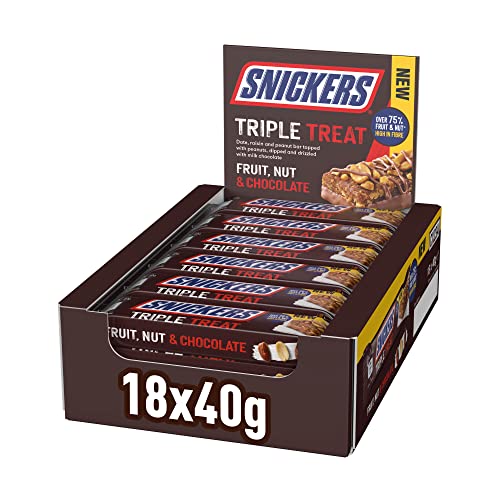 Snickers Triple Treat Fruit & Nut Chocolate Bars