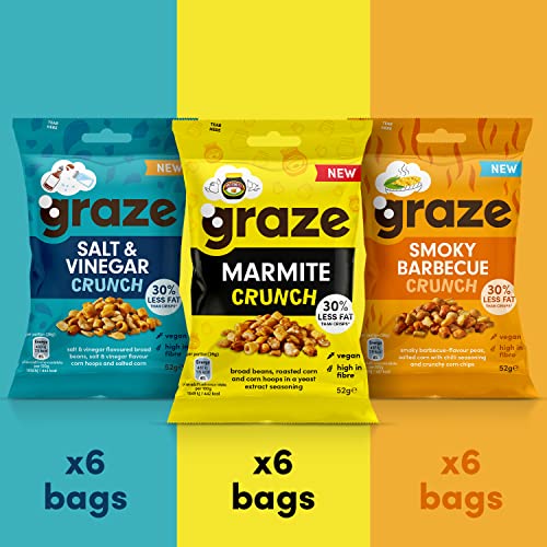 Graze - Healthy BBQ, Marmite & Salt Vinegar Snacks