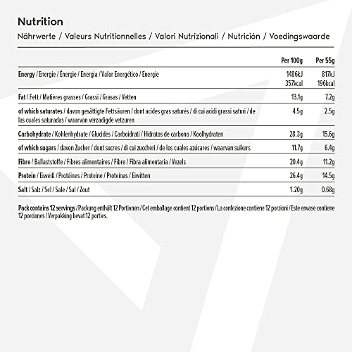 Amfit Nutrition Low Sugar Raspberry Plant Protein Bar (12-Pack)
