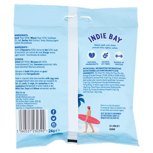 Indie Bay Lightly Salted Pretzel Thins - Healthy Vegan Snacks