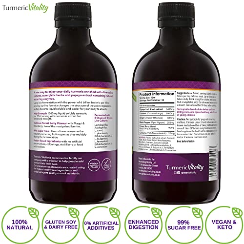 Turmeric Probiotic Enzyme Liquid - High Strength Shot