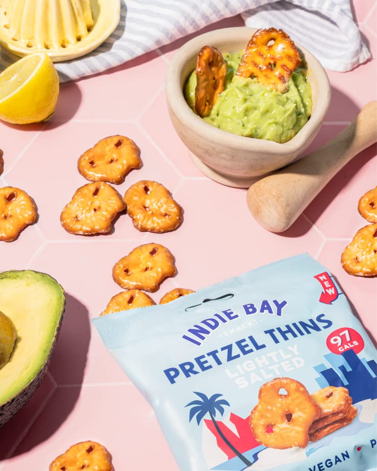 Indie Bay Lightly Salted Pretzel Thins - Healthy Vegan Snacks