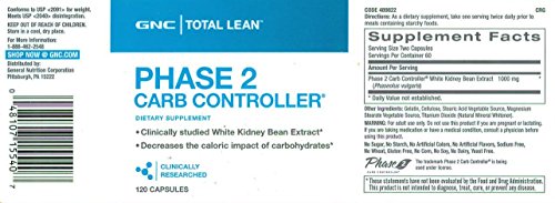 GNC Total Lean Phase 2 Carb Controller, 120 Capsules