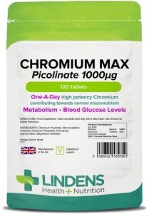 Chromium 1000mcg Picolinate - 120 Tablets | Detox, Metabolism