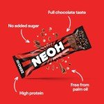 NEOH Zero Sugar Chocolate Crunch Bars - 12 Pack