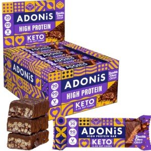Double Chocolate Crisp Keto Protein Bars - Vegan