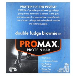 Promax Double Fudge Brownie Energy Bars - 12 Pack
