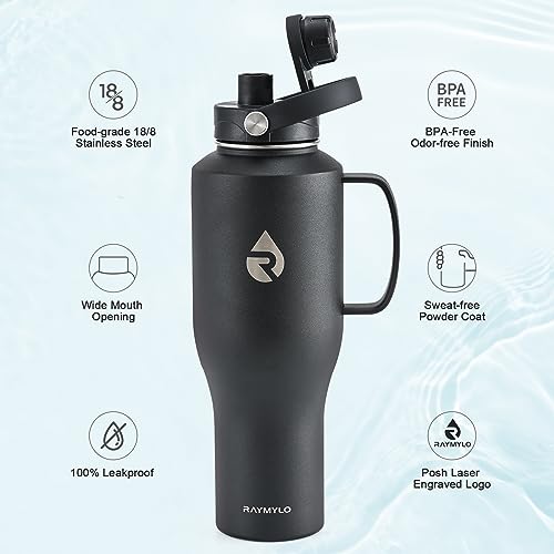 40oz Insulated Stainless Steel Water Bottle with Handle