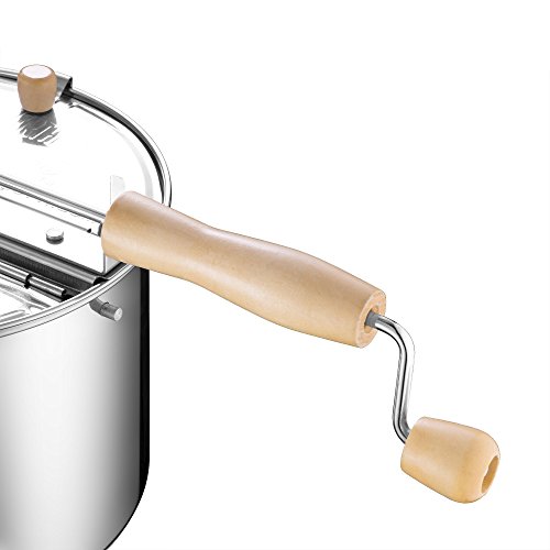 Stainless Steel 6-Quart Popcorn Popper - Silver