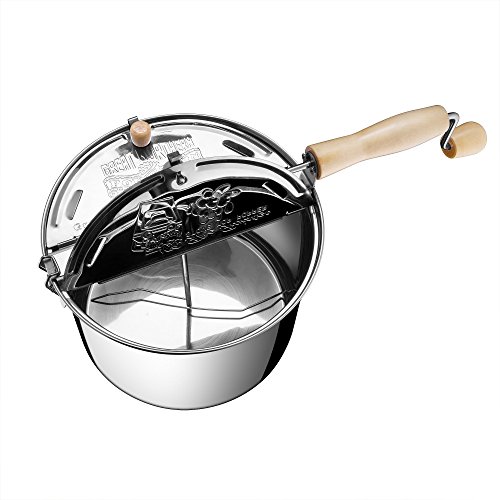 Stainless Steel 6-Quart Popcorn Popper - Silver
