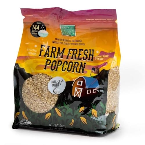 Hull-Less Baby White Popcorn Kernels - 6 lbs