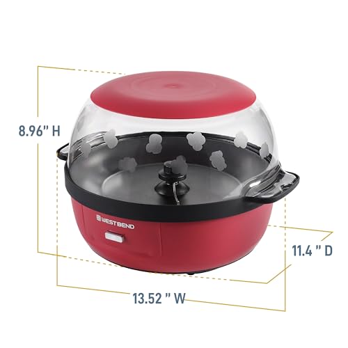 Stir Crazy Hot Oil Popcorn Maker, 6 Qt