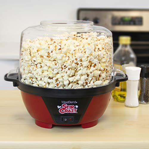 Electric Popcorn Machine, 6-Quart, Red Color