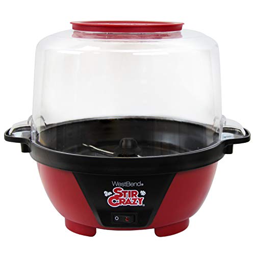 Electric Popcorn Machine, 6-Quart, Red Color
