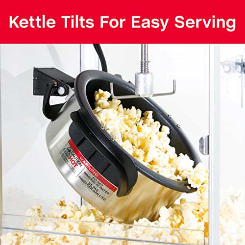 Blue Movie Theater Popcorn Popper with Measuring Tool