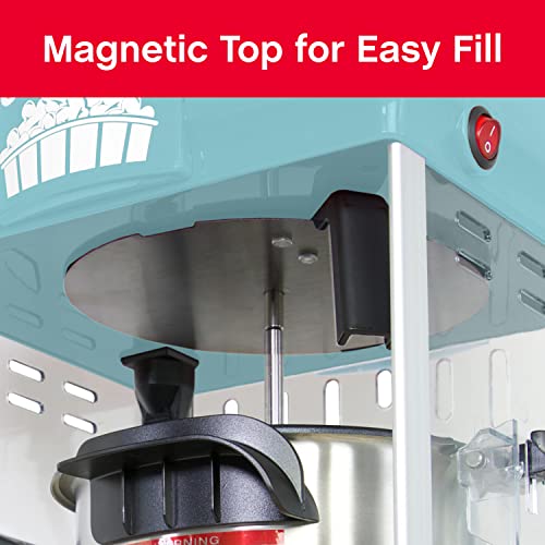 Blue Movie Theater Popcorn Popper with Measuring Tool