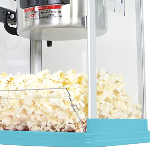 Blue Movie Theater Popcorn Popper with Measuring Tool