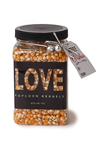 Love Popcorn Kernels Jar for Movie Nights