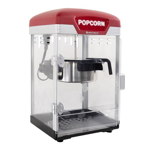 Gourmet Popcorn Maker with Nonstick Kettle - Red