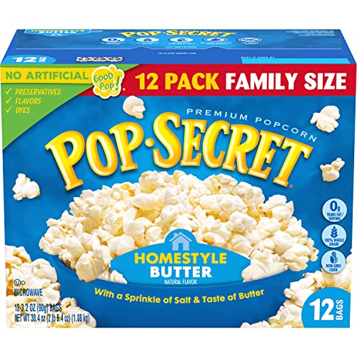 Homestyle Butter Microwave Popcorn Sharing Bags - 12ct
