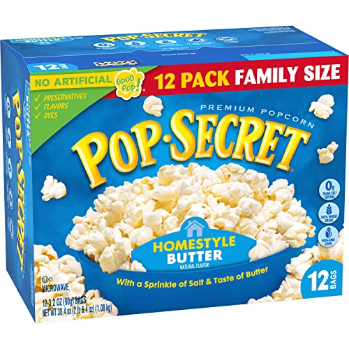 Homestyle Butter Microwave Popcorn Sharing Bags - 12ct