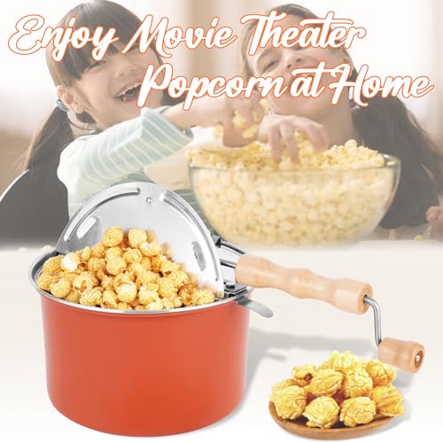 6-Quart Spinner Stovetop Popcorn Popper - Orange