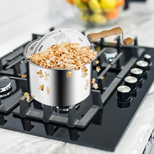 Stovetop Popcorn Maker with Wooden Handles, 5qt