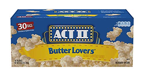 Butter Lovers Microwave Popcorn – 30 Bags Bundle