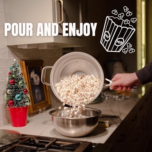 Grandpopper Stovetop Popcorn Maker - No Burn Perfect Pops