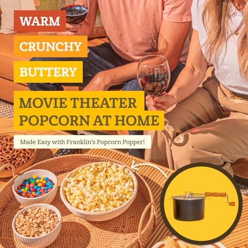 Franklin's 6-Quart Stovepop Gourmet Popcorn Maker