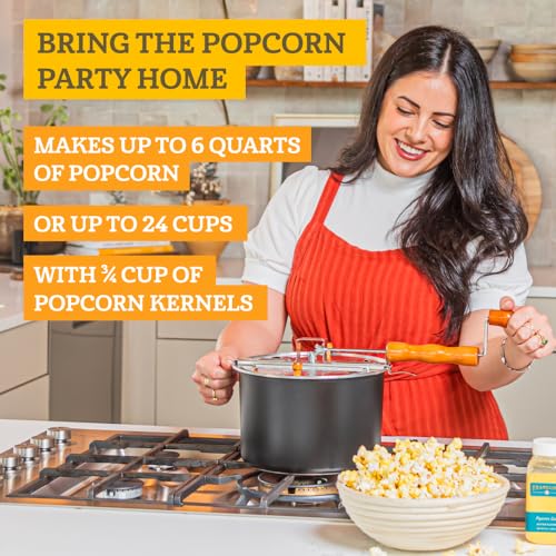 Franklin's 6-Quart Stovepop Gourmet Popcorn Maker