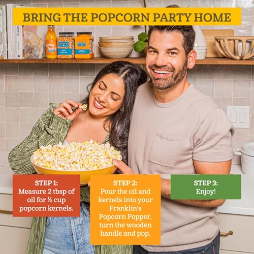 Franklin's 6-Quart Stovepop Gourmet Popcorn Maker